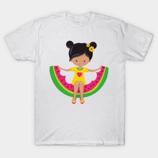 Watermelon Girl, Latina Girl, Dress, Flip Flops T-Shirt